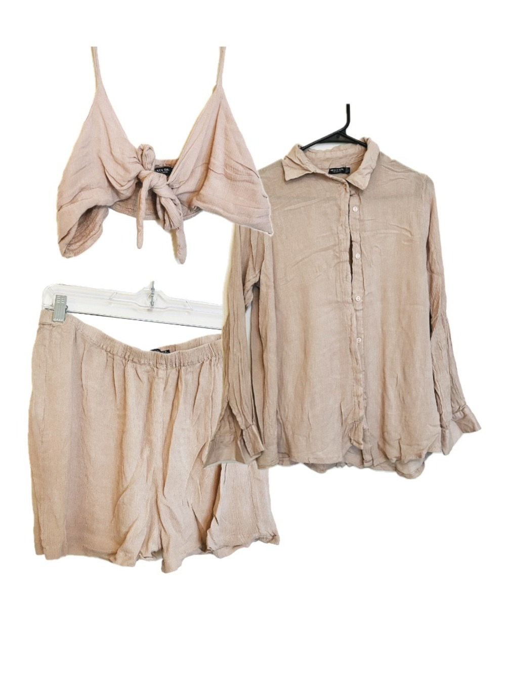 Linen Three Piece Beach Set